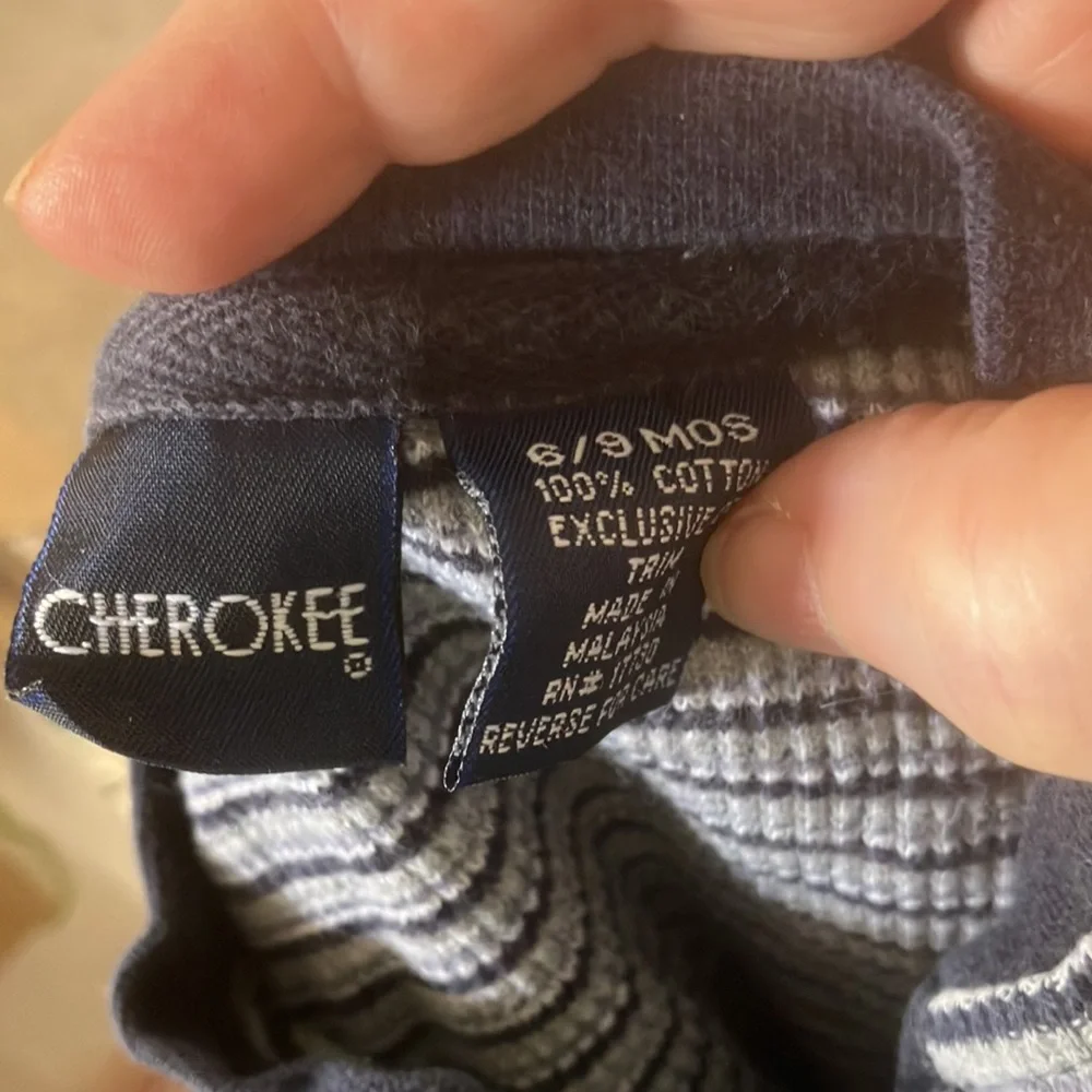 FINAL MARKDOWN Cherokee thermal one piece 6 to 9 months
